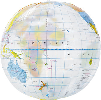 Globe wereldbol strandbal -